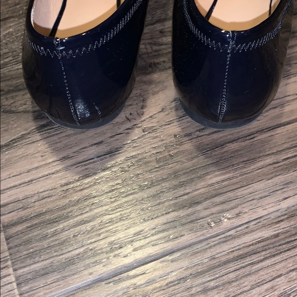 Tory Burch Sz 8 Navy Reva Patent Leather Flats - Picture 4 of 5